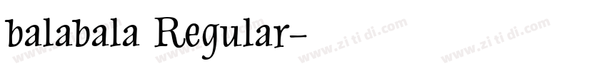 balabala Regular字体转换